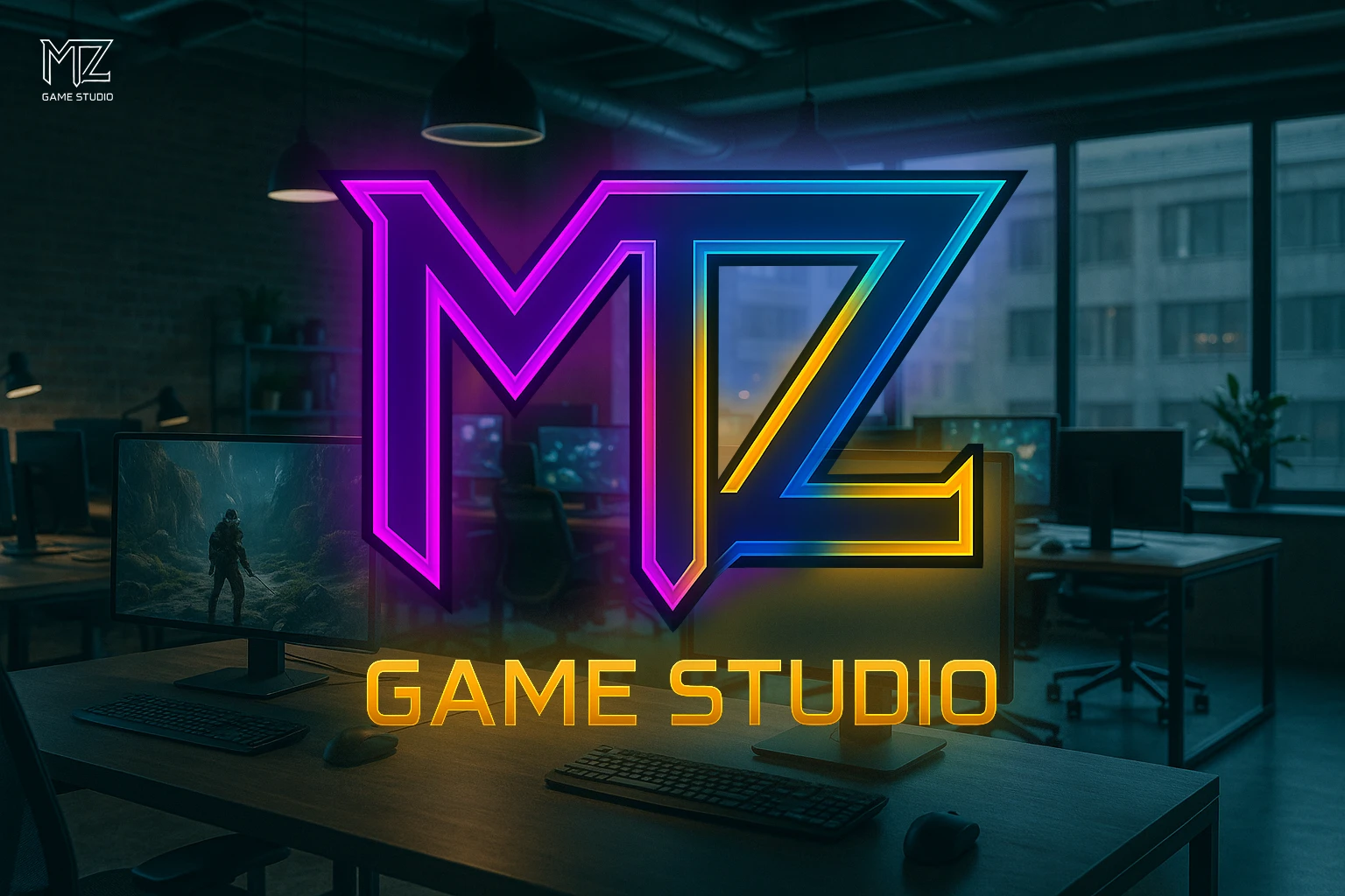 MTZ GAME Studio logo in the studio